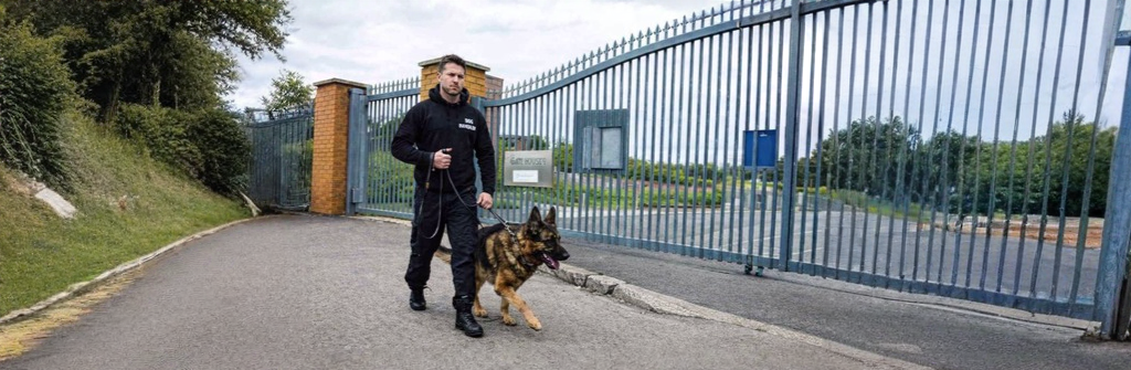 K9 patrol outside secure facility